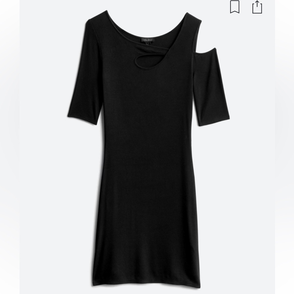 Goldray Small Black Xandra Ribbed Dress